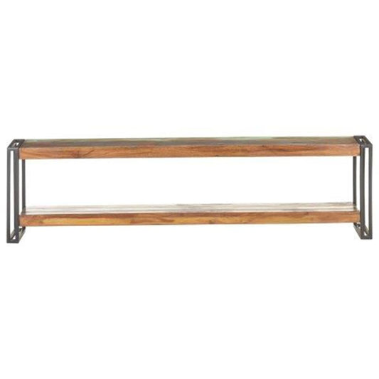 TV Cabinet Mixed color finish Solid reclaimed wood, Iron