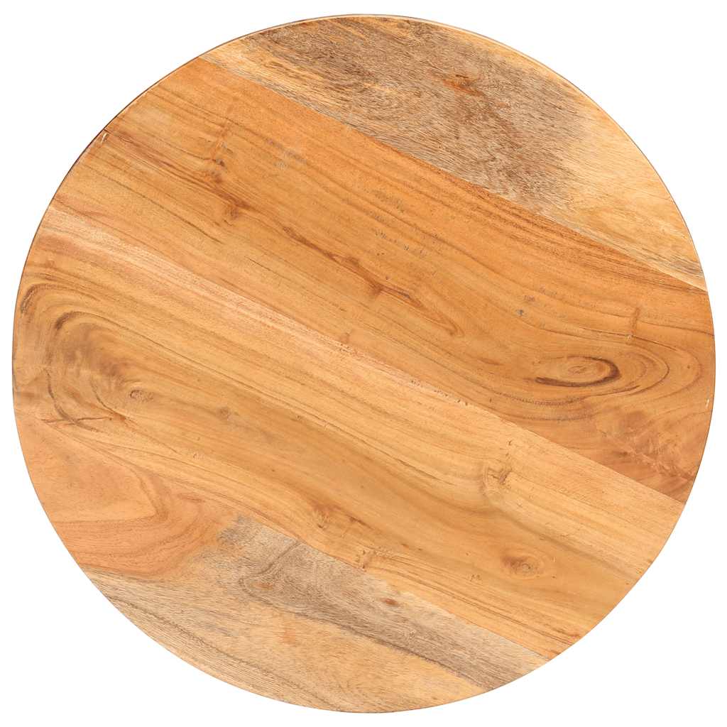 Coffee Table Natural, Black Solid Acacia wood, Iron Medium