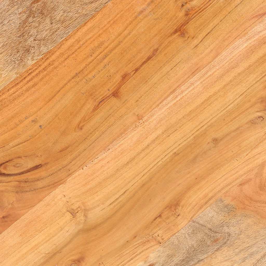 Coffee Table Natural, Black Solid Acacia wood, Iron Medium