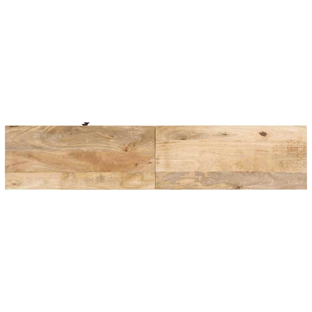 TV Cabinet Brown Solid Mango Wood Medium TV Cabinet Rectangular