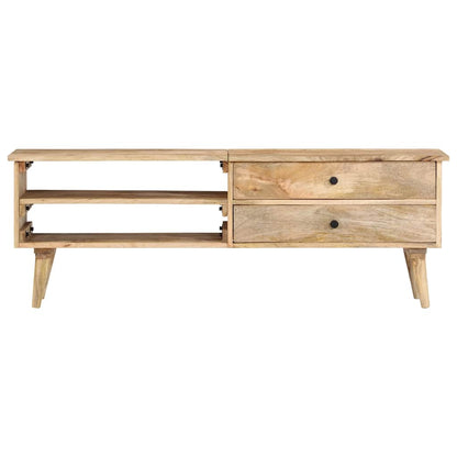 TV Cabinet Brown Solid Mango Wood Medium TV Cabinet Rectangular