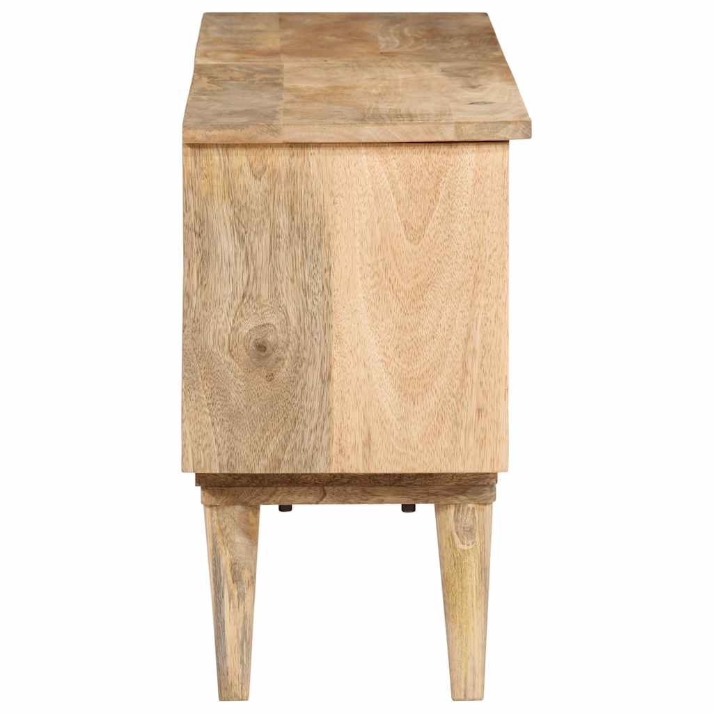 TV Cabinet Brown Solid Mango Wood Medium TV Cabinet Rectangular