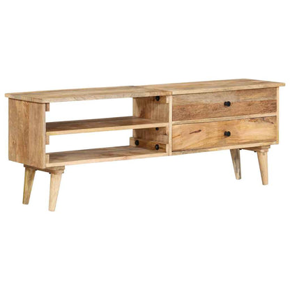 TV Cabinet Brown Solid Mango Wood Medium TV Cabinet Rectangular
