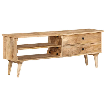 TV Cabinet Brown Solid Mango Wood Medium TV Cabinet Rectangular