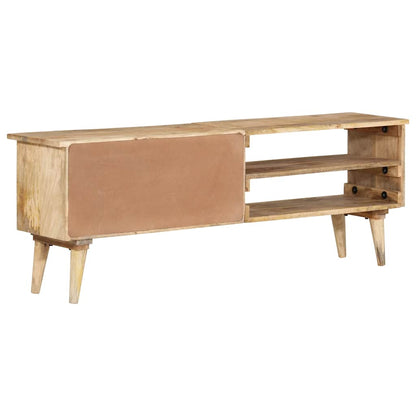 TV Cabinet Brown Solid Mango Wood Medium TV Cabinet Rectangular