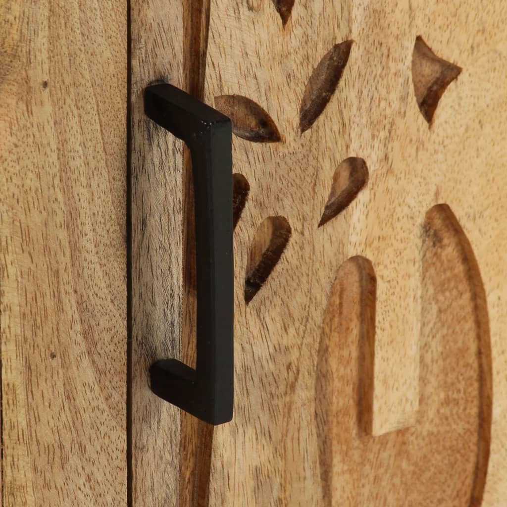 Bedside Cabinet Natural wood Solid mango wood Medium