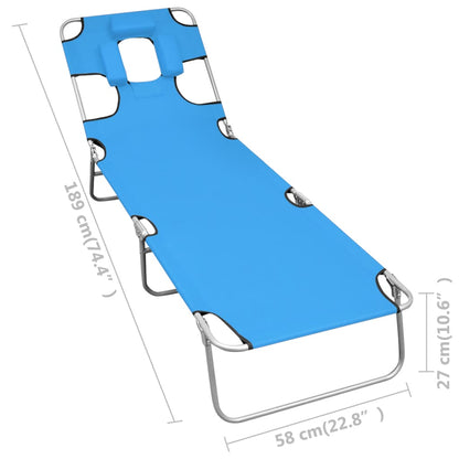 Sun Lounger Turquoise Blue
