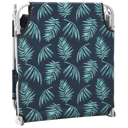 Sun Lounger Leaf Print Sturdy Steel Frame, Fabric (100% Polyester)