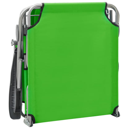 Outdoor Sunbed Green Powder-coated steel and fabric