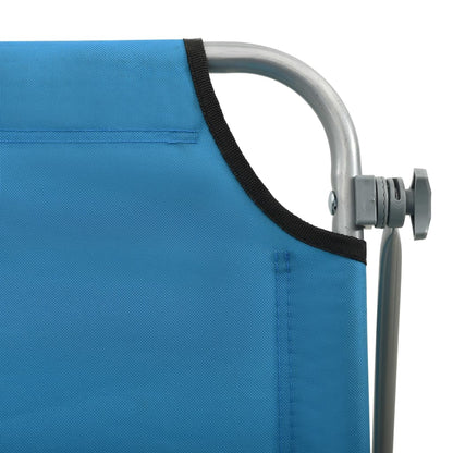 Outdoor Sunbed Blue Powder-coated steel, fabric Standard Foldable