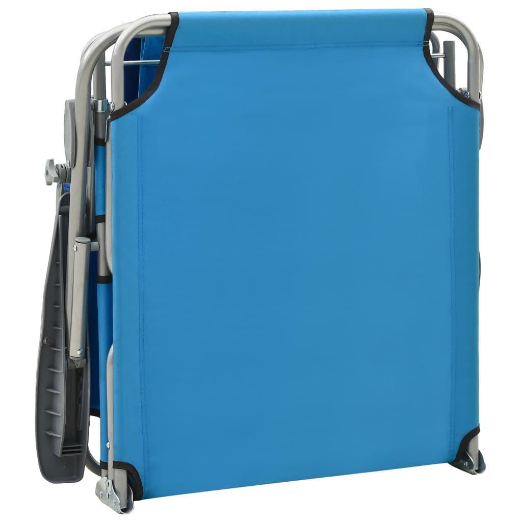 Outdoor Sunbed Blue Powder-coated steel, fabric Standard Foldable
