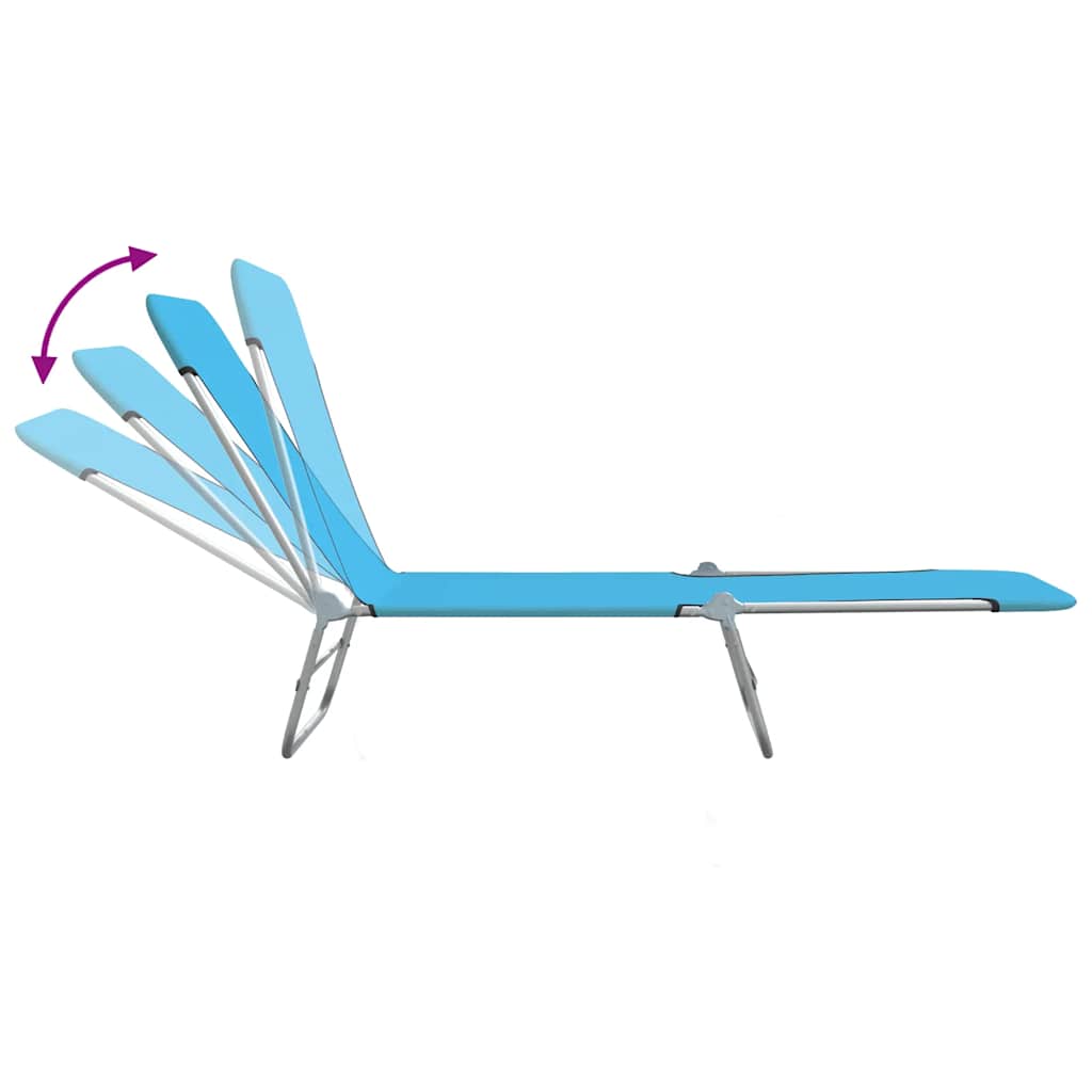 Sunlounger Set of 2 Blue