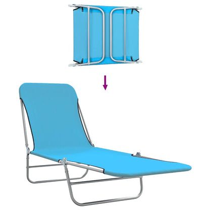 Sunlounger Set of 2 Blue