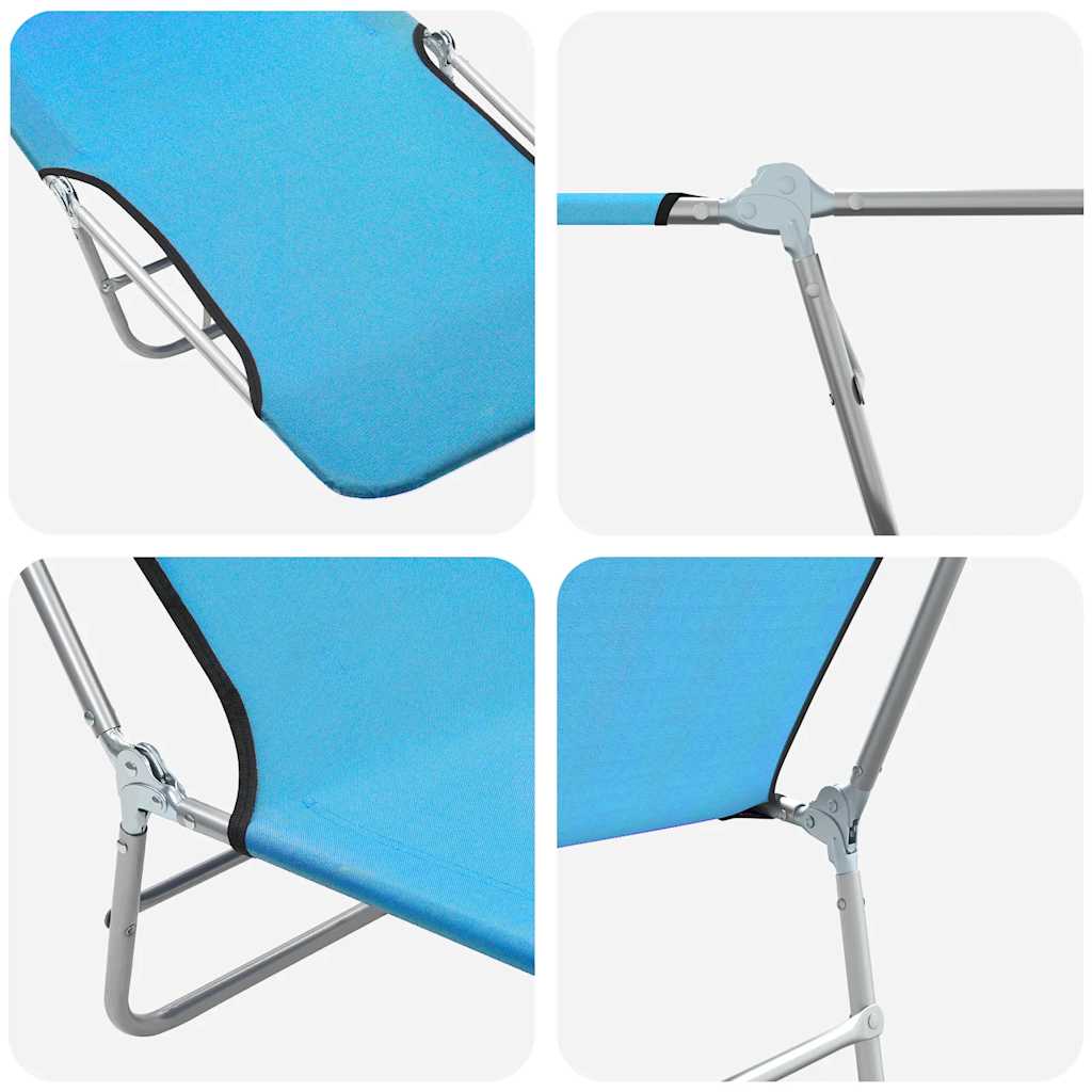 Sunlounger Set of 2 Blue