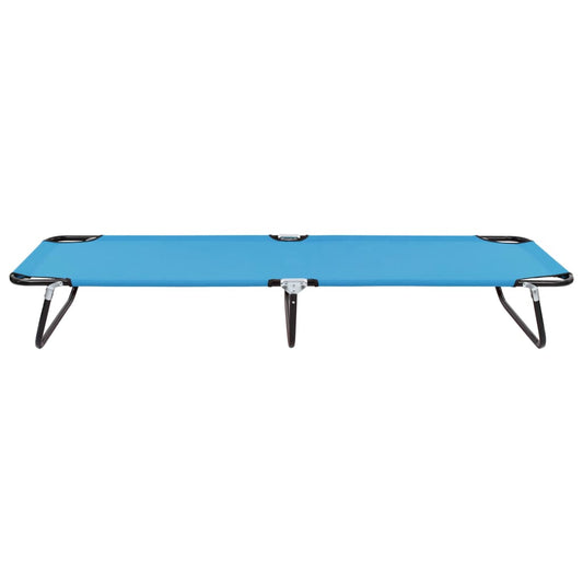 Sun Lounger Turquoise Blue Powder-Coated Steel Standard