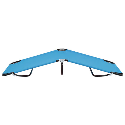 Sun Lounger Turquoise Blue Powder-Coated Steel Standard