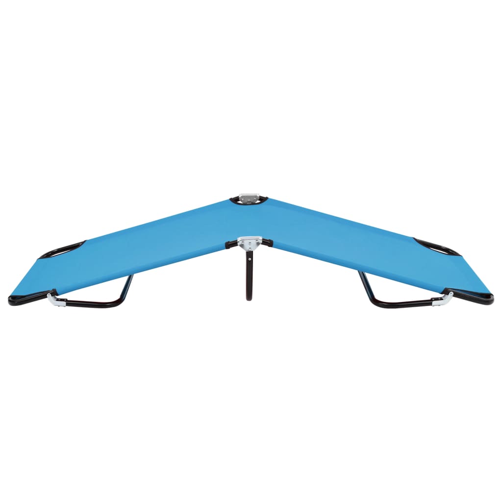 Sun Lounger Turquoise Blue Powder-Coated Steel Standard