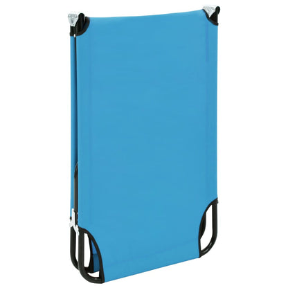 Sun Lounger Turquoise Blue Powder-Coated Steel Standard