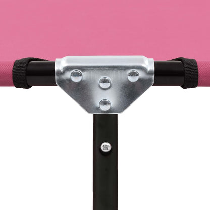 Sun Lounger Pink Powder-coated steel Large Foldable