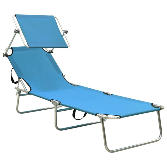 Sun Lounger Blue Aluminum frame, 600D polyester fabric Standard