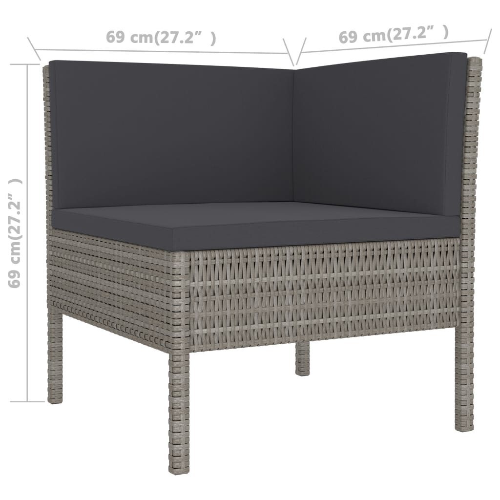 Garden Furniture Set Gray