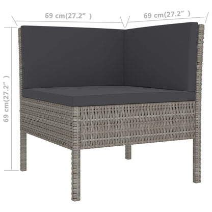 Garden Furniture Set Gray