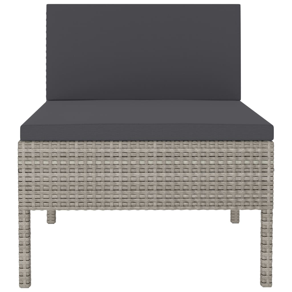 Garden Chair Set of 3 Grey
