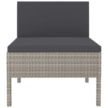 Garden Chair Set of 3 Grey