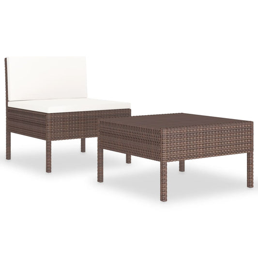 Garden Furniture Set Brown PE rattan Medium Modular