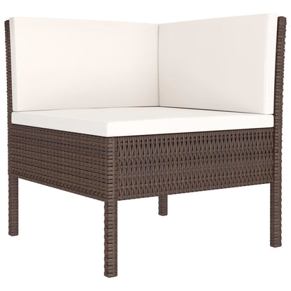 Garden Furniture Set Brown PE Rattan 3 Piece Set