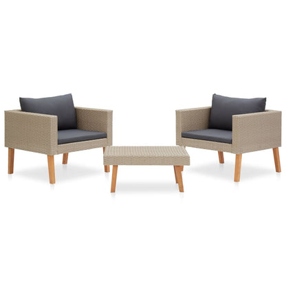 Garden Furniture Set Beige, Anthracite