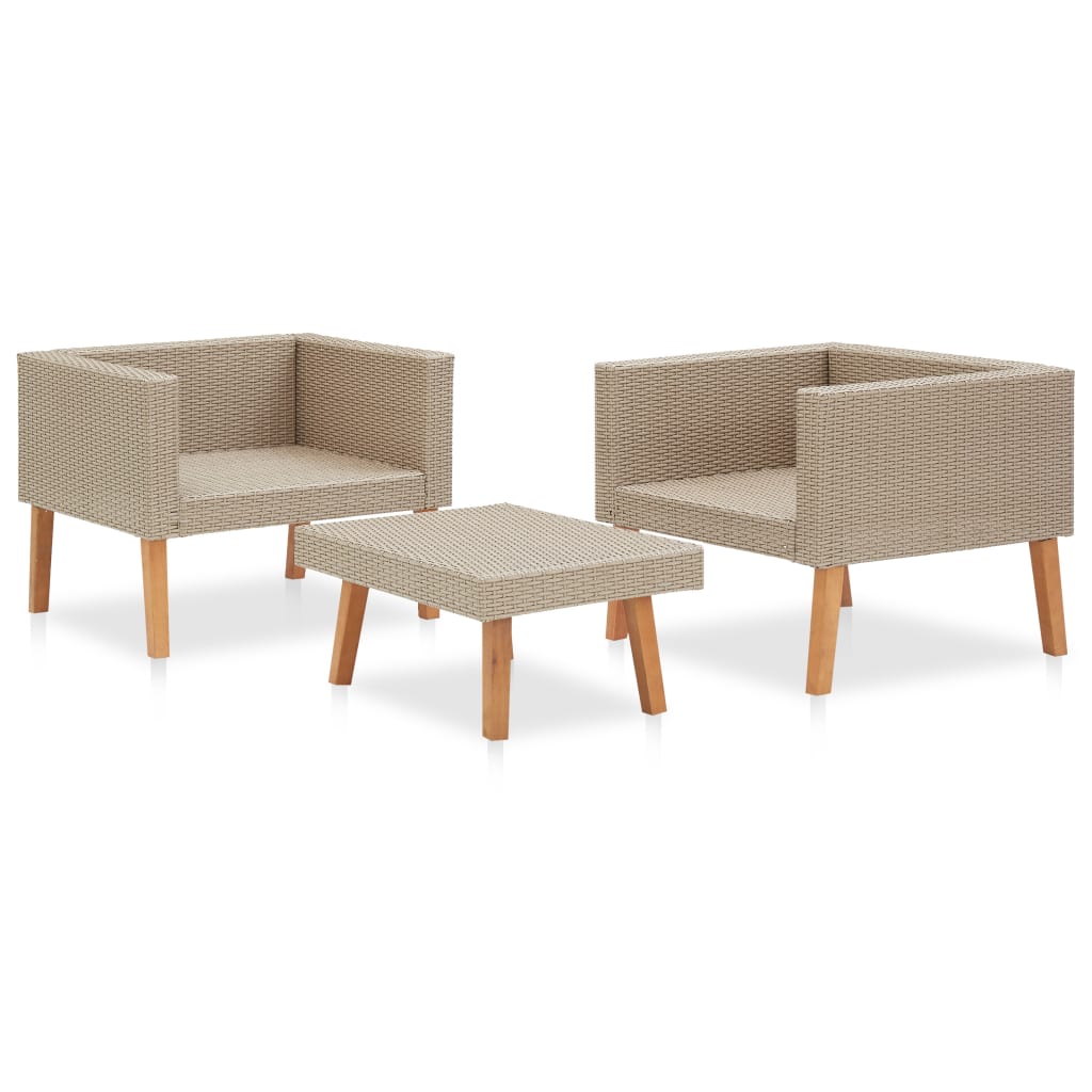 Garden Furniture Set Beige, Anthracite