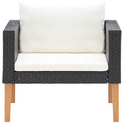 Garden Sofa Black PE rattan Single Seat Modular Garden Sofa