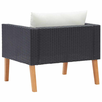 Garden Sofa Black PE rattan Single Seat Modular Garden Sofa