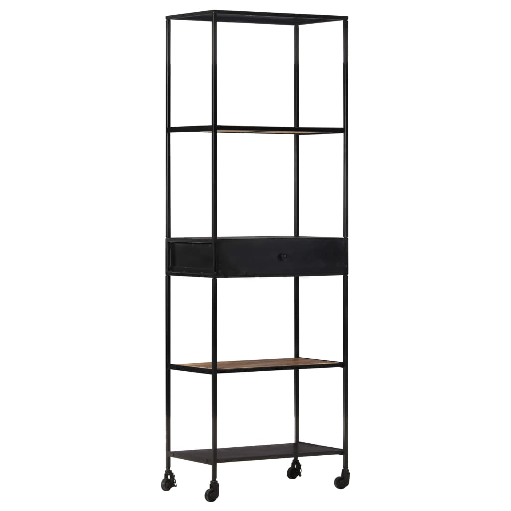 Book Cabinet Rough Mango Wood 23.6 in x 13.8 in x 70.9 in