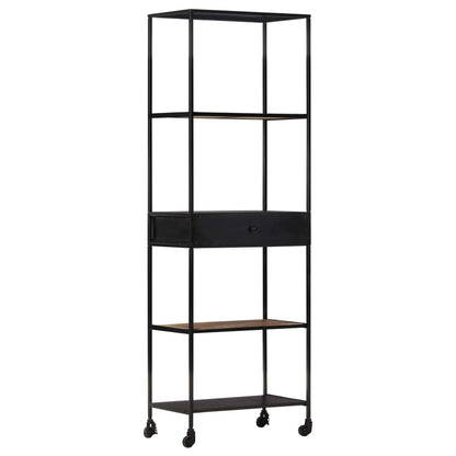 Book Cabinet Rough Mango Wood 23.6 in x 13.8 in x 70.9 in
