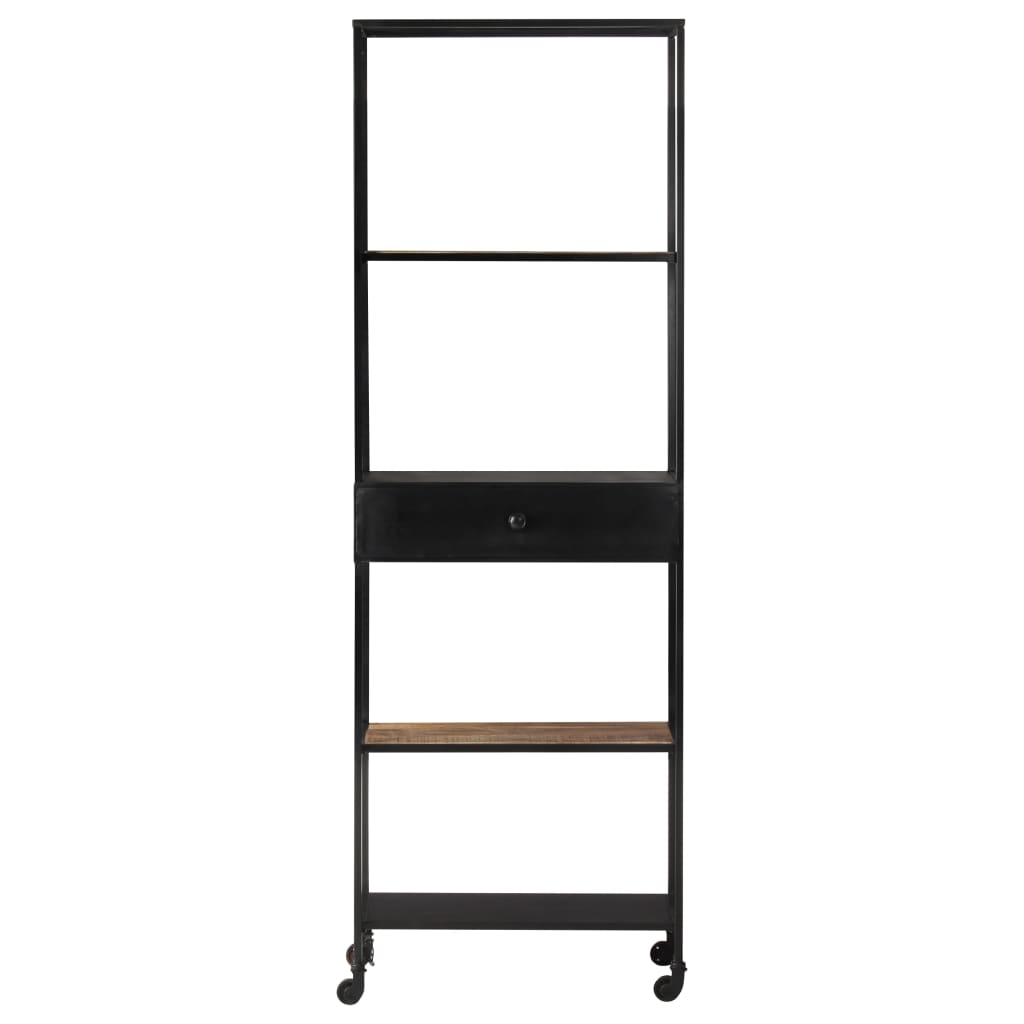 Book Cabinet Rough Mango Wood 23.6 in x 13.8 in x 70.9 in