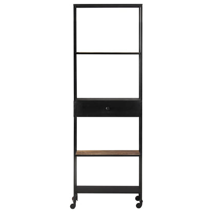 Book Cabinet Rough Mango Wood 23.6 in x 13.8 in x 70.9 in