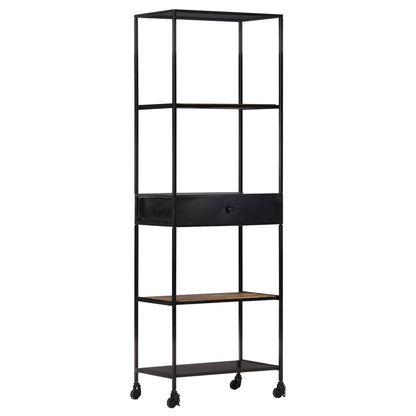 Book Cabinet Rough Mango Wood 23.6 in x 13.8 in x 70.9 in