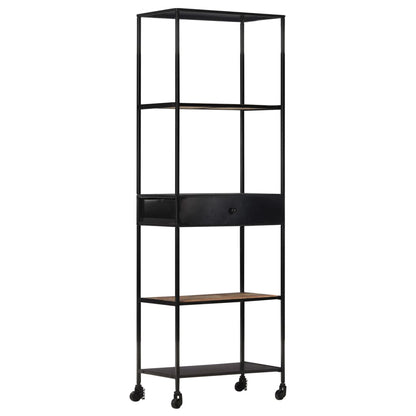 Book Cabinet Rough Mango Wood 23.6 in x 13.8 in x 70.9 in