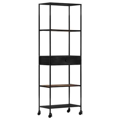Book Cabinet Rough Mango Wood 23.6 in x 13.8 in x 70.9 in