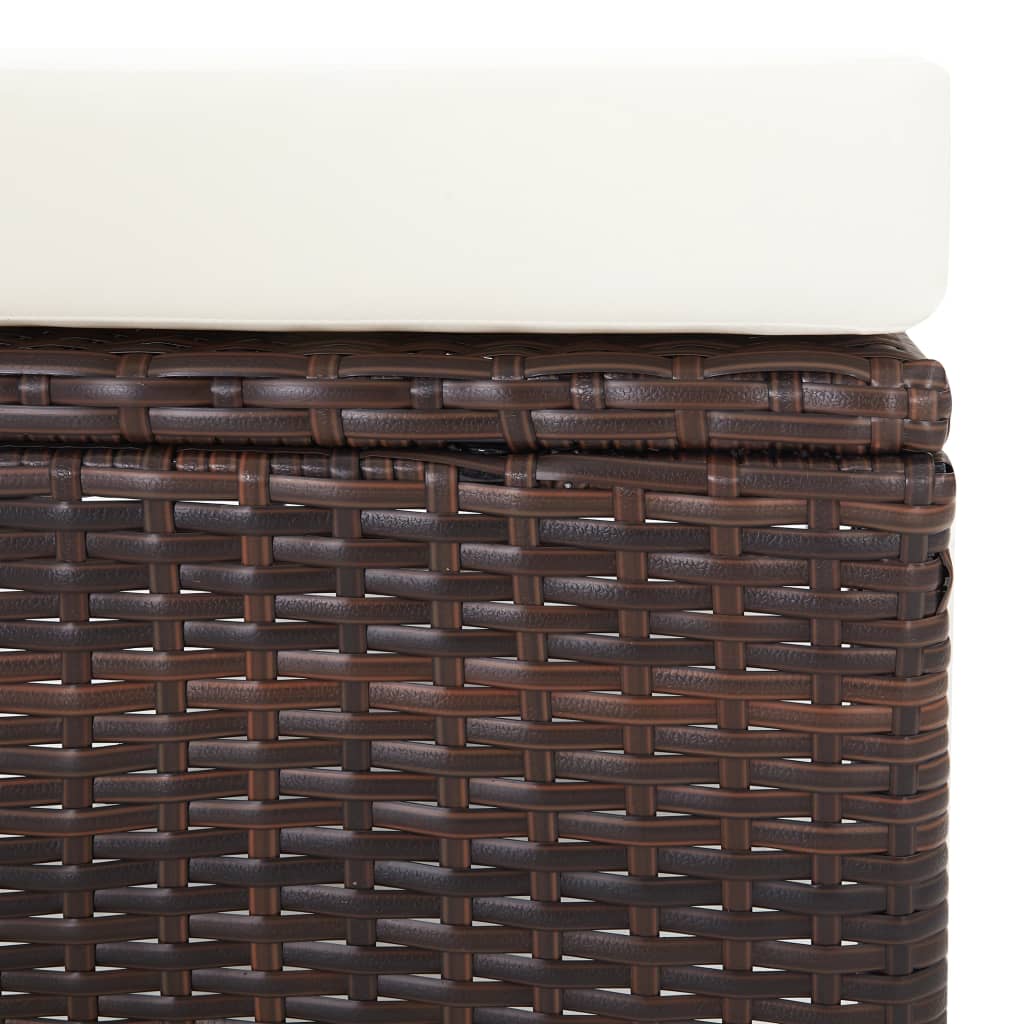 Armchair Brown PE rattan Standard Adjustable Armrests Armchair
