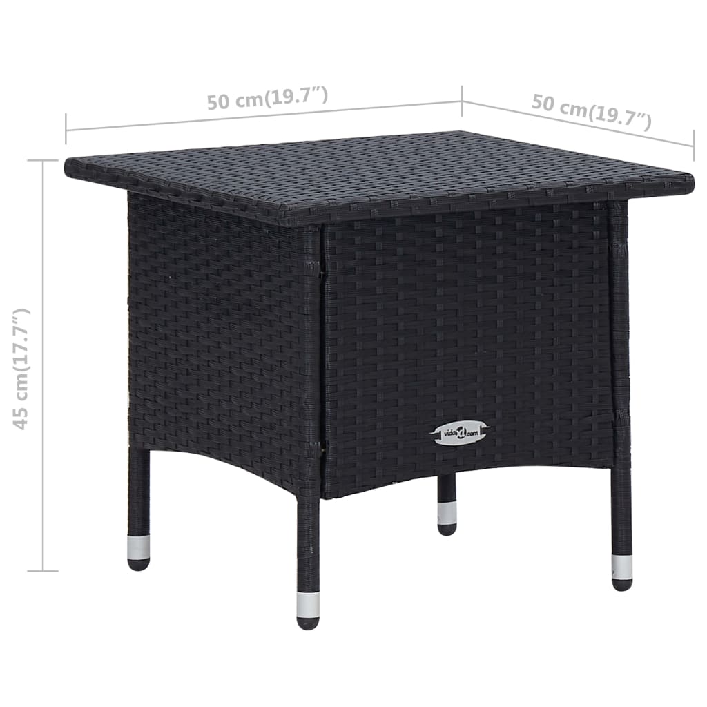 Garden Furniture Set Black and cream white Poly rattan Large