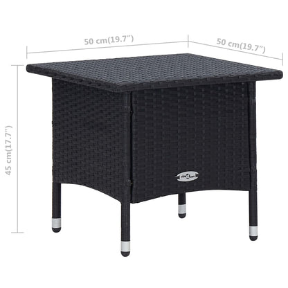 Garden Furniture Set Black and cream white Poly rattan Large