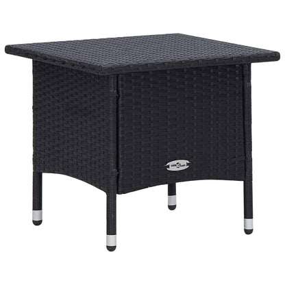 Garden Furniture Set Black and cream white Poly rattan Large