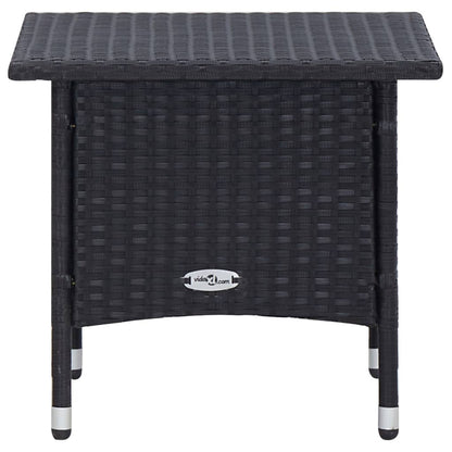 Garden Furniture Set Black and cream white Poly rattan Large