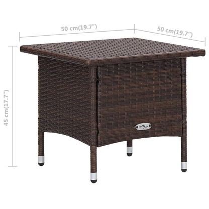 Garden Furniture Set Brown and Cream White
