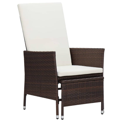 Garden Furniture Set Brown and Cream White