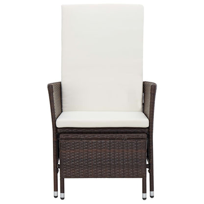 Garden Furniture Set Brown and Cream White