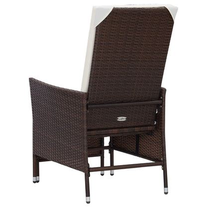 Garden Furniture Set Brown and Cream White